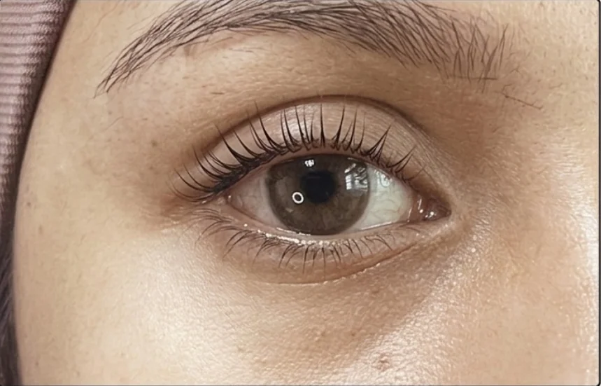 After lash lift, client example 12