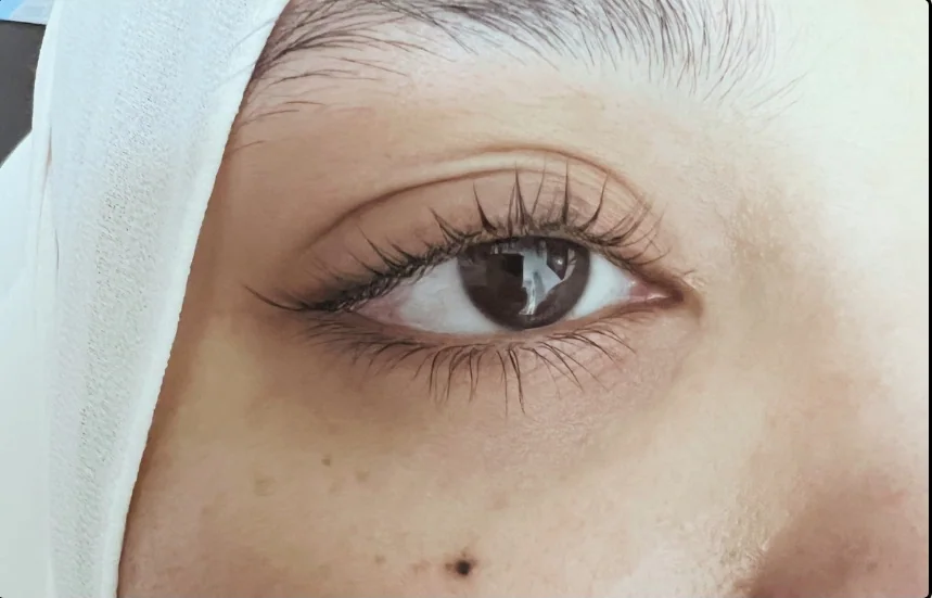 After lash lift, client example 2